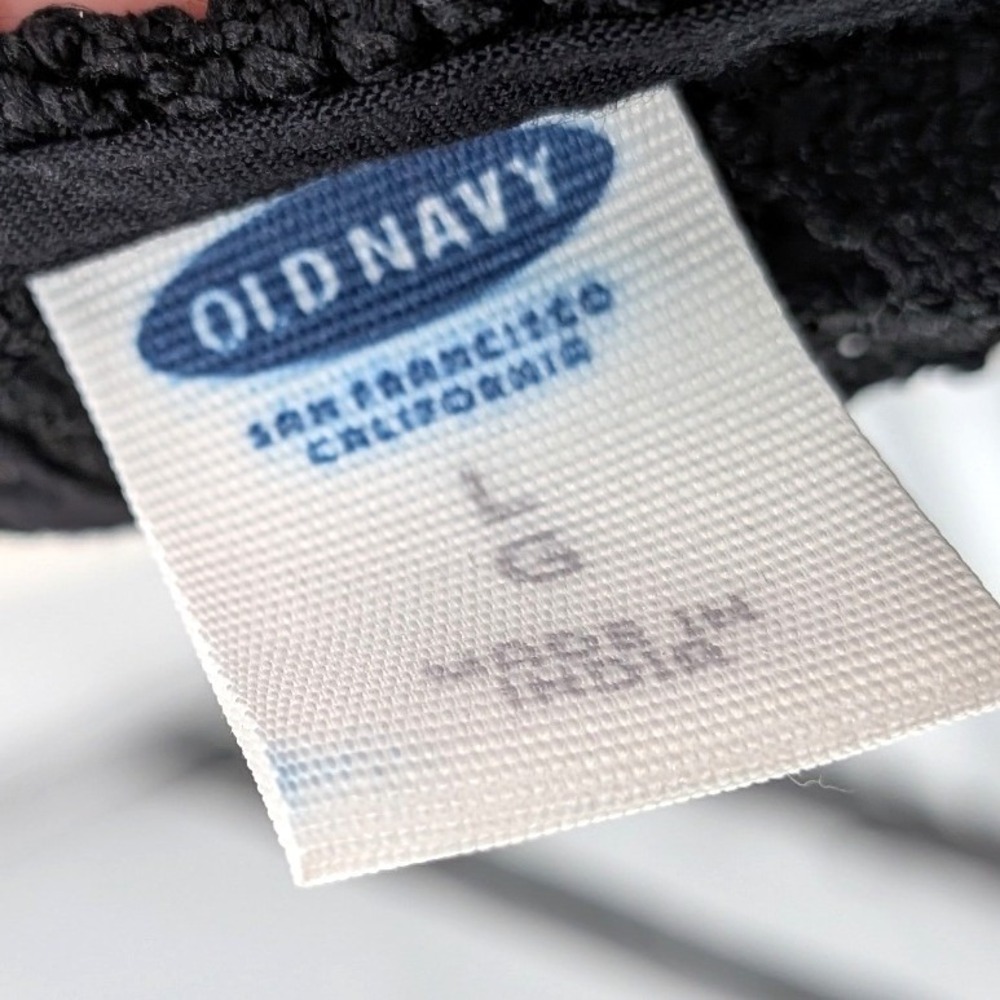 Boho Crochet Yoke Peasant Top Black Lightweight Rayon Old Navy L - Picture 3 of 10